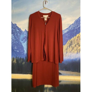 Vintage 90s Jones New York Crimson 2 Piece Set Size M
